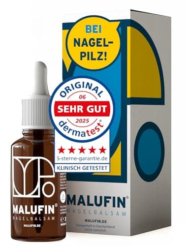 Malufin bei Nagelpilz 30ml - schnell, intensiv & rein natürlich - für 3 Monate - Wirkt tief in der Nagelmatrix - Alternative zu Nagelpilz Nagellack, Stift oder Laser - Nail Fungus Care Lack