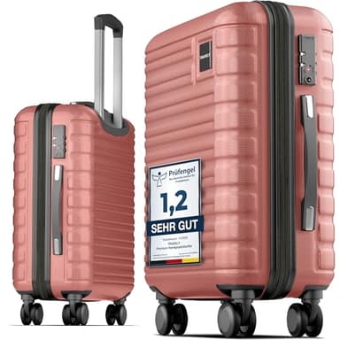 Travely Premium Handgepäck Koffer 55x40x20cm - passend für Ryanair, Lufthansa, Eurowings und co. I 36L Handgepäck Koffer mit sanften Rollen und praktischem TSA Schloss, Reisekoffer