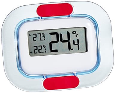 TFA Dostmann Digitales Kühl-Gefrierschrank-Thermometer, 30.1042, permanente Anzeige der Höchst-und Tiefstwerte, L 91 x B 15 (35) x H 72 mm