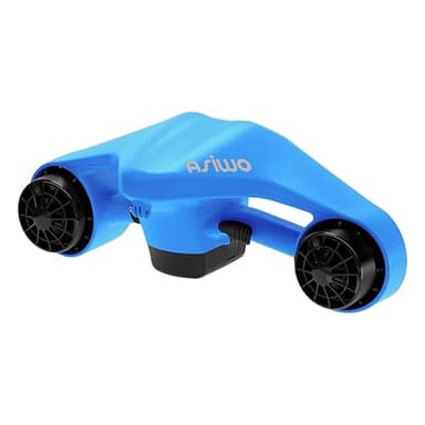 Asiwo Unterwasserscooter Tauchscooter mit Action Kamera Halterung, Seascooter mit Doppelmotor für Tauchen Schwimmen Schnorcheln Abenteuer und Fischen jagen (Blau)