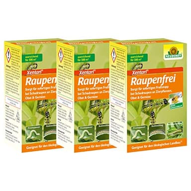 Raupenfrei Xentari gegen Buchsbaumzünsler und Anderen Raupen 3 x 25 g