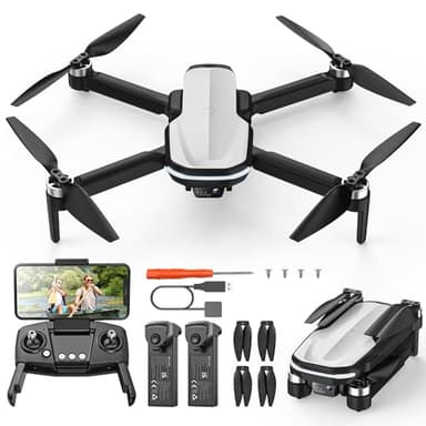 Holy Stone HS280D Drohne mit Kamera 1080P,RC Faltbare FPV Drone mit 2 Akkus Lange Flugzeit,Bürstenloser Motor,Gestensteuerung,Kameradrohnen outdoor komplettset Quadrocopter für Kinder Anfänger,C0