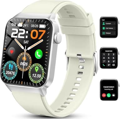 Smartwatch Herren Damen, 1,85" HD Smartwatch Damen mit Telefonfunktion, Smart Watch Fitnessuhr 113+ Sportmodi, IP68 Wasserdicht, Sportuhr mit Herzfrequenz Schlafmonitor Schrittzähler, für Android iOS