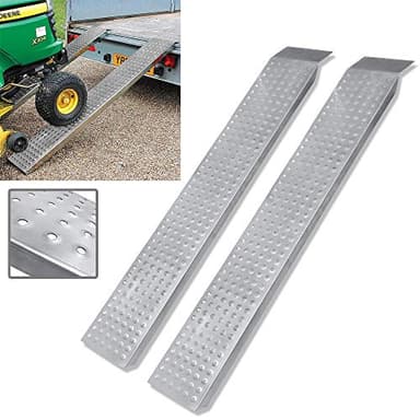 ACXIN 2 Stück Auffahrrampe, Max 400 kg Laderampe aus Verzinkter Stahl, Antirutsch Verladerampe Laderampen für Motorrad ATV Quad PKW Auto, 160 x 22.5 cm