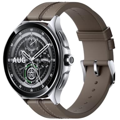 Xiaomi Watch 2 Pro 4G (LTE) Smartwatch (135-205 mm, Leder, Silber/Braun), Braun, Unico, Klassisch