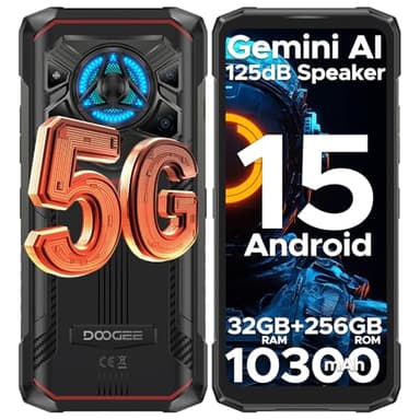 DOOGEE Blade 20 Play AI 5G Android 15 Outdoor Handy Ohne Vertrag, Dimensity 7050, 10300mAh/33W, 32GB+256GB+2TB Outdoor Smartphone, 125dB Lautsprecher, 50MP+20MP Nachtsicht, 6.6" HD+, WiFi6/NFC/Face ID