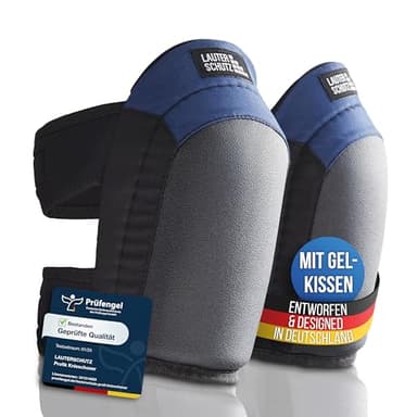 LauterSchutz® Profi Gel-Knieschoner für Boden- & Fliesenleger [Anti-Rutsch Beschichtung, bequemer Doppelverschluss] - Handwerker und Heimwerker - Deutscher Hersteller - (Blau, ORIGINAL)