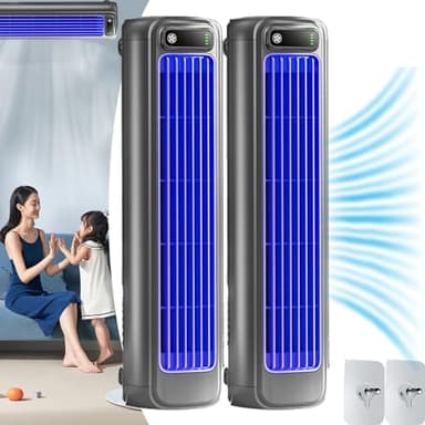 Briza Ac, Brizaac, Festberg Cooling Ace, Wand Klimaanlage Ohne AußEngeräT, Tragbare leise energieeffizienter Lüfter, 3 Geschwindigkeiten (2 Pcs)