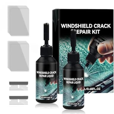 2 Stück Steinschlag Reparaturset Windschutzscheibe, Windschutzscheibe Reparaturset, Windshield Crack Repair Formula, Cracks Gone Glass Repair Kit, Zur Reparatur Langer Rissen, Löchern, Coating Agent