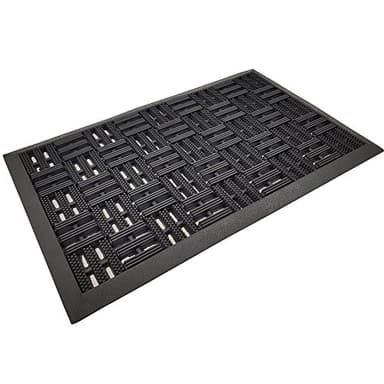 DILUMA Fußmatte Matador 45x75 cm Outdoor Schmutzfangmatte Fußabstreifer Fußabtreter aus Gummi für Außenbereich - langlebige und robuste Gummimatte mit Anti-Rutsch-Funktion