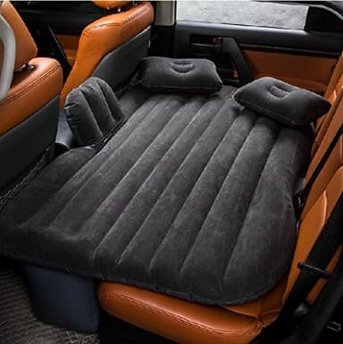 Vinteky Luftmatratze, Aufblasbare Auto Matratze Autobett mit elektrische Luftpumpe, Bewegliche Dickere Automatraze für Kofferraum & SUV, Camping/Reisen/Outdoor, 140cm x 90cm x 45cm, Schwarz