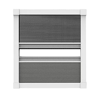 Nematek Fliegengitter Plissee für Dachfenster, weiß - Insektenschutz Dachfenster-Plissee Moskitonetz Mückengitter Fenstergitter Fliegenschutz (114 x 160 cm, Duo-Plissee)