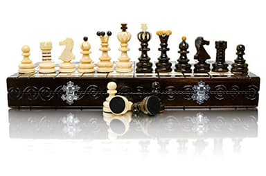Master of Chess Atemberaubende Pearl XL große Holz Schachfigur 42cm / 16in. Sehr beliebtes europäisches handgefertigtes Schach