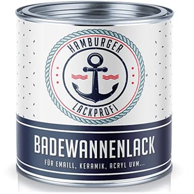 Badewannenlack FARBAUSWAHL & GLANZAUSWAHL Badewannenbeschichtung Emaille Farbe // Hamburger Lack-Profi (1 L)