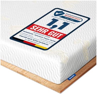 Newentor® Matratzen Topper 100x200cm H4 H5, Matratzentopper 100x200 Schlafsofa Bett Gelschaum, Mattress Topper 100x200 Boxspringbett Öko-Tex Zertifiziert Gel Bezug Kaltschaum 7CM Höhe