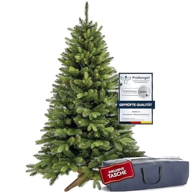 Amari ® Naturgetreuer Künstlicher Weihnachtsbaum 220cm - Tannenbaum Künstlich Christbaum Christmas Tree - Künstliche weihnachtsbäume - Faltbarer Weihnachtsbaum Künstlich
