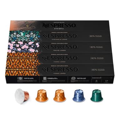 NESPRESSO ORIGINAL, Auswahl an Lungo Kaffees, Helle bis dunklere Röstungen, Kompatibel mit ORIGINAL Kaffeemaschinen, Kapsel Set aus 50 Kaffeekapseln