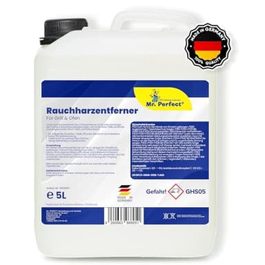 Mr. Perfect - 5L Rauchharzentferner I Backofenreiniger extra stark I Grillreiniger Gasgrill I Extrem kraftvoller Grillrost Reiniger I Rauchharzentferner Konzentrat dank effektiver Formel