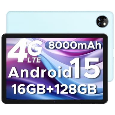 DOOGEE T10W Android 15 Tablet 10 Zoll 16GB RAM +128GB ROM (2TB TF) 2025 Neueste Tablet mit SIM Card Slot, 8000mAh Gaming Tablets Android 4G LTE/5G WiFi, Dual Kamera, BT5.0/ OTG/Face ID/USB Type C