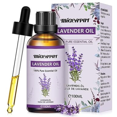 Migcaput Ätherische Öle lavendelöl 100 ml,100% Natürliche ätherische Öle, Ätherisches Aromatherapieöl von Erstklassige Qualität, Duftöle für Diffusor, Luftbefeuchter, Entspannen, Massage, Bad