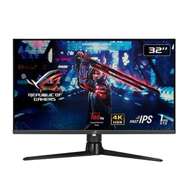 ASUS ROG Strix XG32UQ 32 Zoll Gaming Monitor (4K UHD 3840x2160, Fast IPS, 160Hz OC, 1ms GTG, G-Sync kompatibel, FreeSync Premium Pro, DisplayHDR 600, 96 Prozent DCI-P3, DisplayPort 1.4)