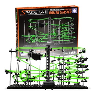 CKB LTD SpaceRail Level 4 Kugelbahn Murmelbahn Konstruktionsspielzeug Marble Run Set Selbstbau kit Ihre eigene zu Bauen - Leuchten im Dunkeln Selbstleuchtende