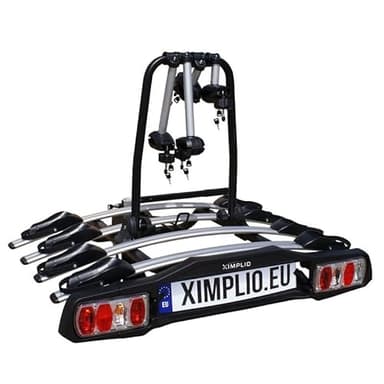 Fahrradträger für 4 Räder für Anhängerkupplung AHK - abklappbar Kupplungsträger mit Schnellkupplung (für 4 Räder)