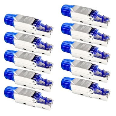 ARLI Netzwerkstecker RJ45 CAT8.1 – 10 x Netzwerk Stecker geschirmter Ethernet-Stecker für max. 40Gbit/s 2000 MHz Werkzeuglose Montage Feldkonfektionierbar Kompatibel mit CAT8 CAT7 CAT6a PoE PoE+