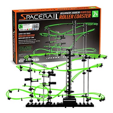 CKB LTD SpaceRail Level 2 Kugelbahn Murmelbahn Konstruktionsspielzeug Marble Run Set Selbstbau kit Ihre eigene zu Bauen - Leuchten im Dunkeln Selbstleuchtende