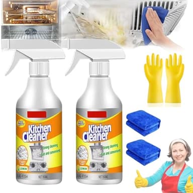 Kitchen Cleaner Spray, Küchenfronten Reiniger Matt, Shinepro Küchenreiniger, All Purpose Cleaning Spray Clean Up Kitchen Oil Stains (2, C)