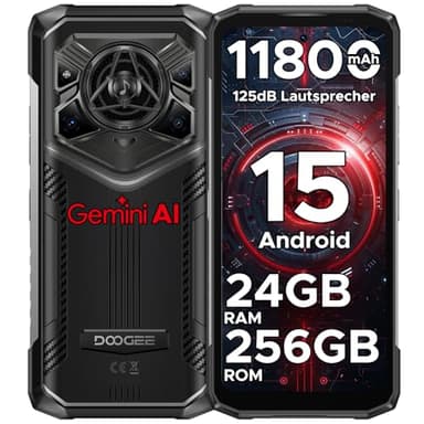 DOOGEE Blade 20 Pro Outdoor Handy Ohne Vertrag Android 15, 24GB RAM/256GB ROM(2TB) 11800mAh Akku, 50MP+20MP+8MP, 125dB Lautsprecher Outdoor Smartphone, 6.6" HD+90Hz, 3 Card Slots/NFC/Face ID/OTG/GPS