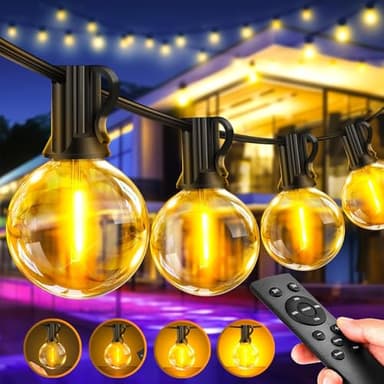 20M LED Lichterkette Außen Strom: Outdoor Lichterketten Wetterfest Dimmbar Warmweiß Retro Lights Aussen und Innen Dekoration für Halloween Hochzeit Party Pavillon Balkon