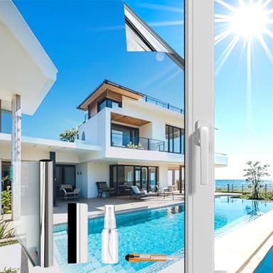 Silber(60X200cm) UV Schutzfolie | Spiegelfolie Fenster Hitzeschutz | Sonnenschutzfolie Fenster innen oder außen | Fensterfolie Sonnenschutz Hitzeschutz | Spiegelfolie Selbstklebend Rückstandslose