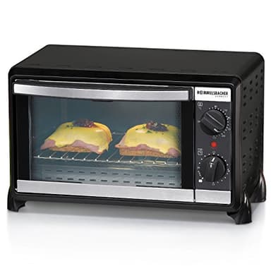 ROMMELSBACHER Kleinbackofen BG 950 "Speedy" - 10 Liter Backraum, 2 Quarzheizelemente, Temperatur von 80-230 °, Ober-/Unterhitze, Zeitschaltuhr, antihaftbeschichteter Backraum, Doppelverglasung