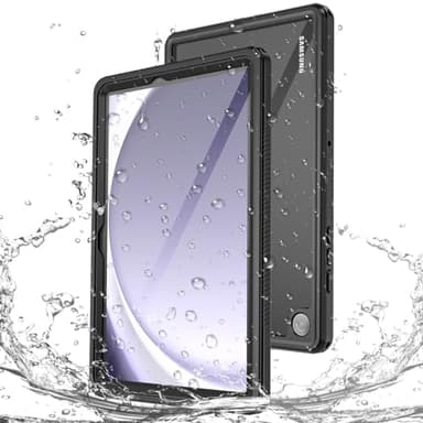 Miimall Kompatibel mit Samsung Galaxy Tab A9+/A9 Plus 11 Zoll Hülle, IP68 Wasserdicht Hülle mit Displayschutzfolie Kratzfest Stoßfest 360 Grad Schutzhülle für Galaxy Tab A9 Plus 2023-Schwarz