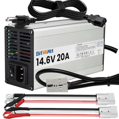 BitWatt LiFePO4 ladegerät 12V 20A 14,6V Lithium Batterie ladegerät batterieladegerät (14.6V 20A LiFePO4 Ladegerät)