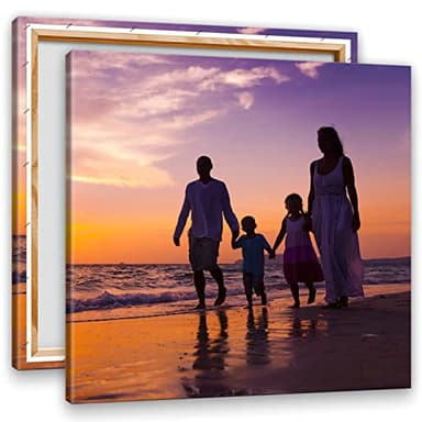 KL KUNSTLAB Ihr Foto auf Leinwand 20x20 cm SOFORT ONLINE Upload Ihr eigenes Bild auf Leinwand mit Holzrahmen - Wandbild mit Wunschmotiv - Persönliches Kunstdruck