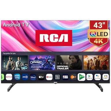 RCA QLED Fernseher 43 Zoll (108 cm), UHD Smart TV, WLAN, Bluetooth, 4K HDR, APP Store, Triple-Tuner (DVB-C/S/S2/T/T2)