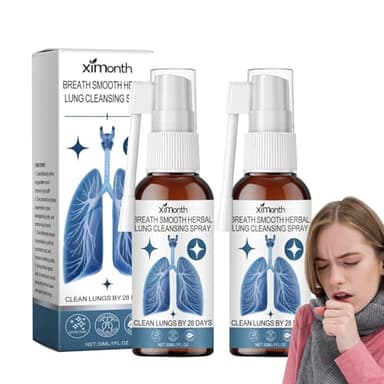 Qartel Lungenreinigungsspray,2 Stück Lung Cleansing Spray,Lungenreinigung,30ml Lungenspray,Herbal Lung Spray,Lungenreiniger Spray Geeignet Zum Entfernen Reinigen und Atmen