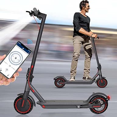 E Scooter 350W Motor,25-30km Reichweite,8.5" Wabenreifen Elektroroller Belastung LED Elektro Scooter Faltbarer E Roller für Pendeln Duales Bremssystem E Scooter mit Straßenzulassung