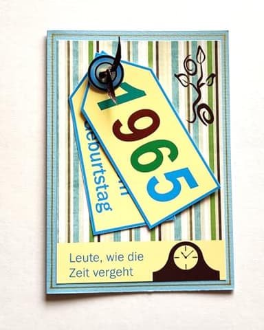 Fibula[Style] 5 x fröhliche Einladungskarte zum 60. Geburtstag 1965"