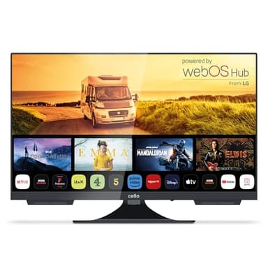 Cello C2224WS Trav 22 Zoll / 55 cm SMART Full HD 12 Volt Camping Reise TV - FreeSat: Netflix, Prime Video, Hulu - Rahmenlos 12V TV LG WebOS, Triple Tuner und Bluetooth für Wohnmobil, LKW & Boot [2025]