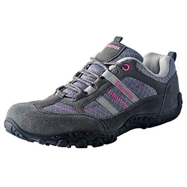 Knixmax Leichte Wanderschuhe Damen mit Atmungsaktivem & Rutschfestem Design Sommer Outdoor- & Trekking-Halbschuhe Grau Gr.40 EU
