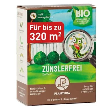 Plantura Xentari Raupenfrei & Zünslerfrei gegen Buchsbaumzünsler & Schadraupen, extrem wirksames & biologisches Spritzmittel, Nicht bienengefährlich, 8 x 2g Portionsbeutel