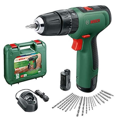 Bosch Akku Bohrschrauber EasyImpact 1200 (2x Akkus, 12 Volt System, 19tlg. Zubehör-Set, im Koffer)