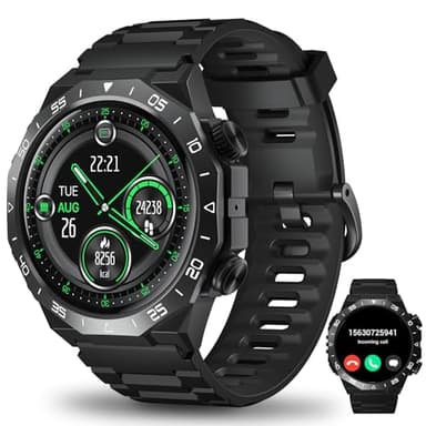 Smartwatch Herren Damen, 1.39" HD Touch Fitnessuhr mit Telefonfunktion, Herzfrequenz SpO2 Schlafmonitor Schrittzähler, IP68 Wasserdicht Sportuhr mit 112+ Sportmodi Fitness Tracker, 2025