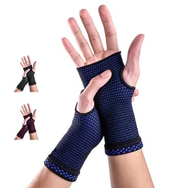 ABYON Handgelenkbandage Kompressive Handgelenk Bandagen 2 Stück für Links und Rechtshänder Arthritis, Sehnenentzündung, Verstauchung, Sportschutz für Männer Frauen (Blau, S)