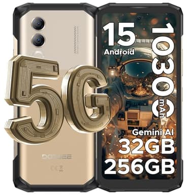 DOOGEE Blade 20 Turbo 5G AI Android 15 Outdoor Handy Ohne Vertrag, 10300mAh/33W, 32GB+256GB/TF 2TB Outdoor Smartphone, 50MP AI Kamera, 6.6" IPS Display, 3 Karten Dual 5G SIM/ IP68/ NFC/GPS/Face ID/OTG