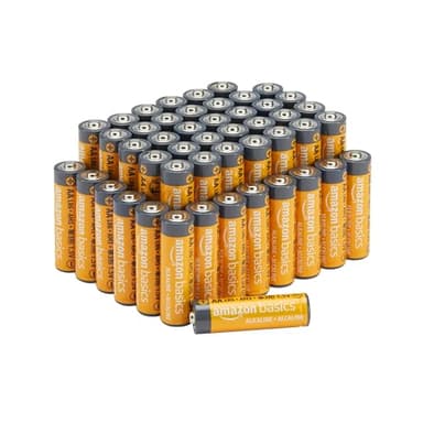Amazon Basics AA-Alkali-Hochleistungsbatterien, 1,5 V, 10 Jahre lagerfähig, 48 Stück