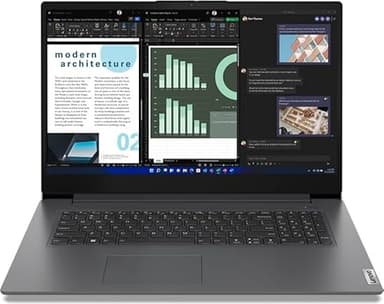 Lenovo i7 (17,3 Zoll IPS FullHD) Notebook (Intel Core i7 1355U, 10 Kerne, 5.00 GHz, 40 GB DDR4, 2000 GB SSD, Intel® Iris® Xe, HDMI, Webcam, BT, USB-C/3.0, WLAN, Windows 11 Prof, MS Office) #7882